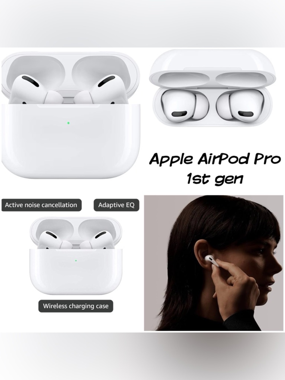 Apple AirPods Pro 1st Gen Wireless Earbuds in White